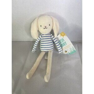 Best Brands Bunny Rabbit Cream Plush Stuffed Animal Toy Striped Blue Shirt 2021
